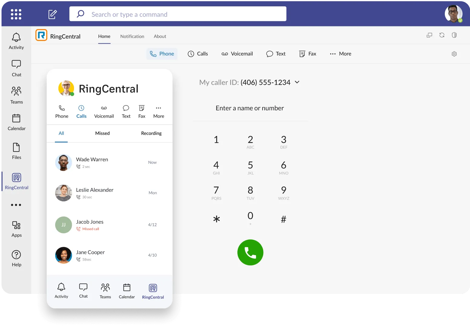 RingCentral Teams VoIP