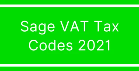 Sage VAT Tax codes
